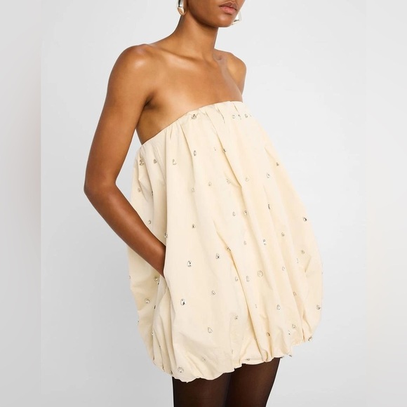 NWT A.L.C. Holly Mini Bubble Dress in Puffy Cream - Picture 2 of 13